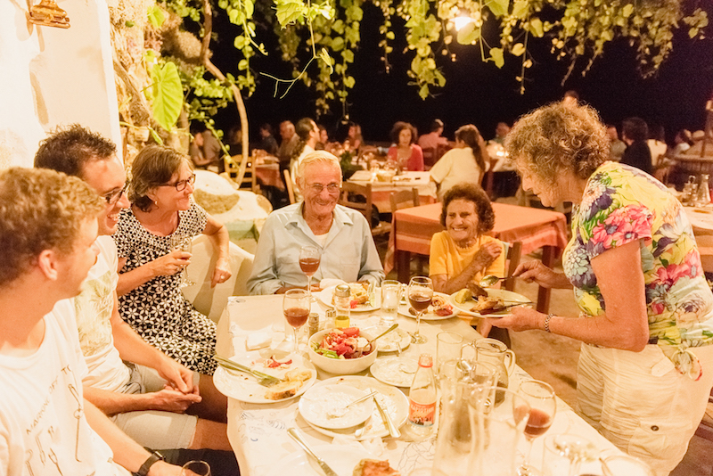 Final night dining in Ikaria