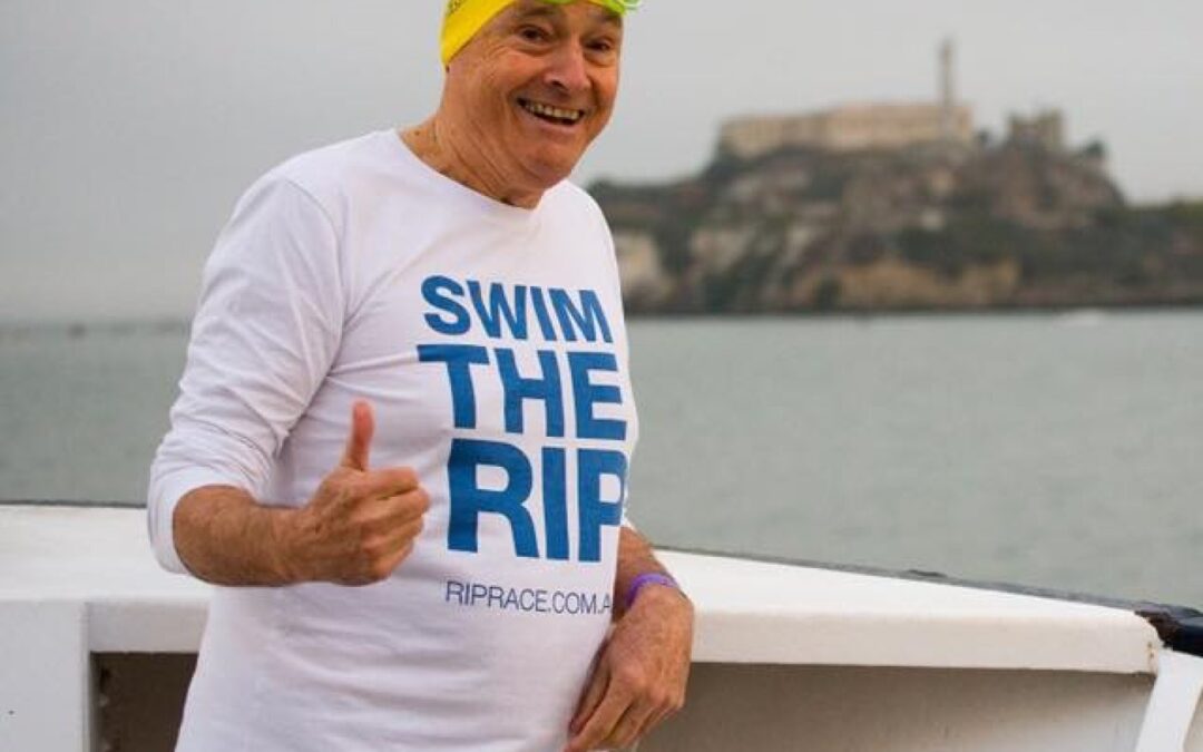 Andrea Bocelli congratulates 78yo Don Riddington as he swims English Channel with mates!