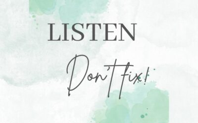 100NO 588: Listen, Don’t Fix